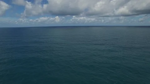 Attractive seashore, cloudy sky, from a quadrocopter Stock Footage 66376961