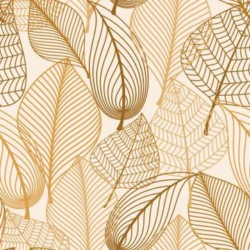 Attractive see through brown leaves Stock Illustration