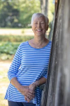 Attractive Senior Woman Smiling Stock Photos