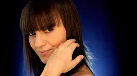 Attractive sexy woman flirting with camera Stock Footage