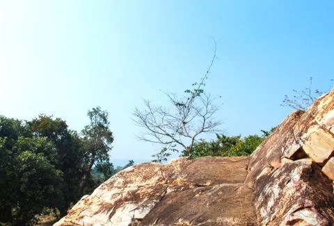 Attractive stone mountain Stock Photos