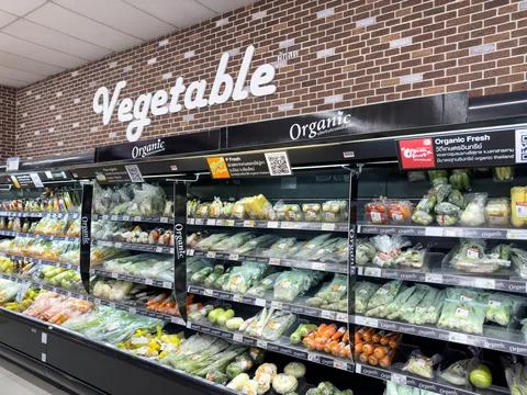 Attractive vegetable display Stock Photos