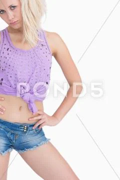 Attractive woman in casuals Stock Photos