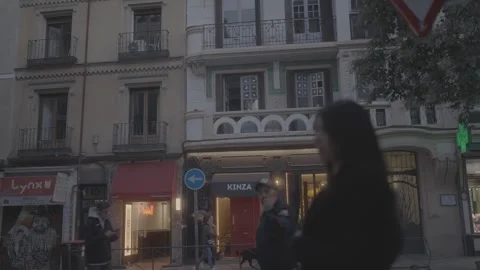 An attractive woman posing for the camera in Madrid, Spain Stock-Footage 345030260