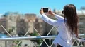Attractive woman records videos on smartphone HD Footage