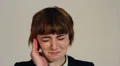 Attractive woman suffering from painful earache HD Footage