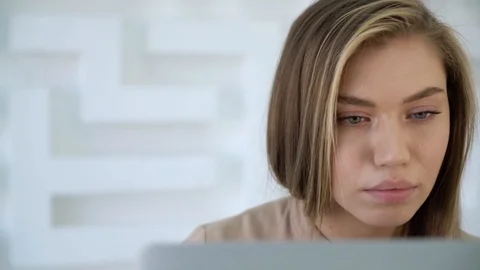 Attractive woman using notebook Stock Footage 102969849