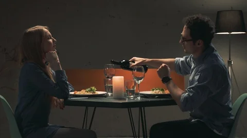 Attractive young couple on a date Stock Footage 85973306