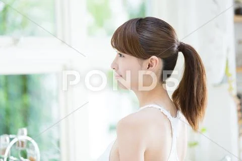 Attractive young girl portrait Stock Photos