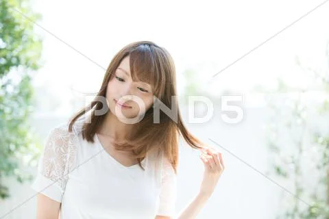Attractive young girl portrait Stock Photos