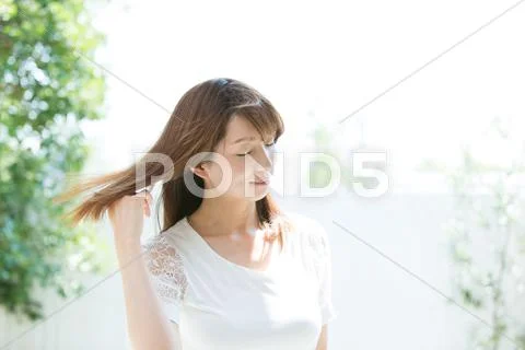 Attractive young girl portrait Stock Photos