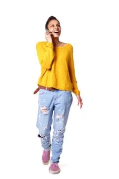 Attractive young lady using mobile phone Stock Photos
