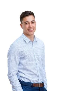 Attractive young man in smart shirt. Foto stock