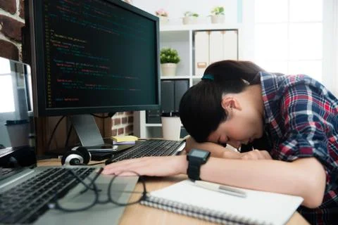 Attractive young programming company office worker 写真素材