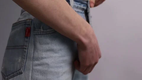 Jeans Panties Dressing Stock Footage ~ Royalty Free Stock Videos