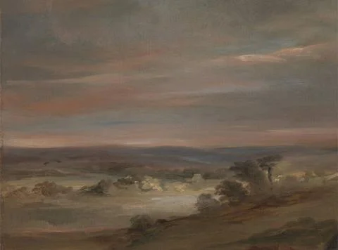 Attributed to John Constable, 1776 1837, British, A View on Hampstead Heat... Stock Photos