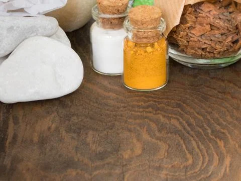 The attributes of aromatherapy Stock Photos