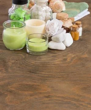 The attributes of aromatherapy Stock Photos