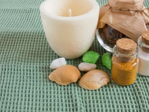 The attributes of aromatherapy Stock Photos
