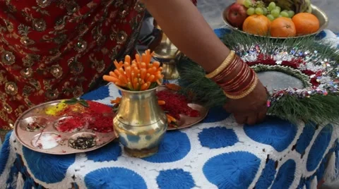 The attributes of the Hindu wedding Stock-Footage 61774641