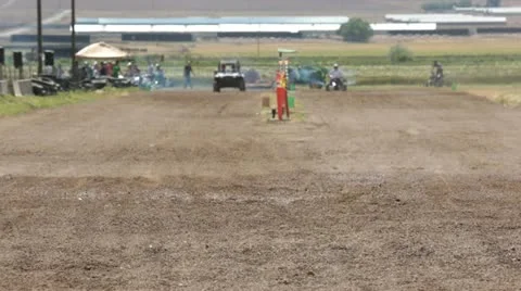 ATV and UTV race drag strip competition P HD 1323 Stock Footage 11343844