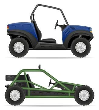 Atv car buggy off roads vector illustration Stock Illustration