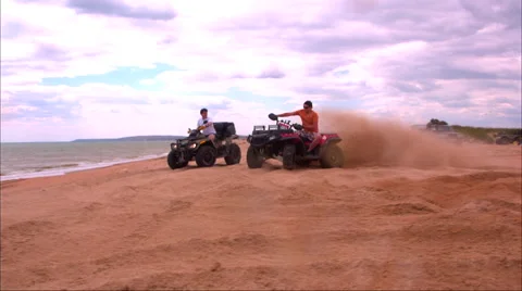 The ATV does a skid Stock Footage 51166636