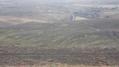 ATV driving in landscape Stock Footage 78244770