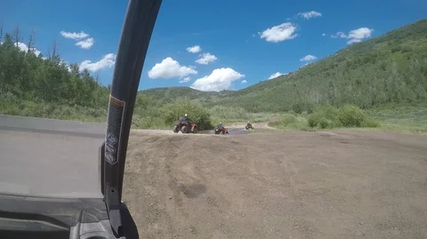 ATV Entering Water Stock Footage 101403453