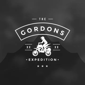 Atv logo emblem vector illustration. Illustrazione stock