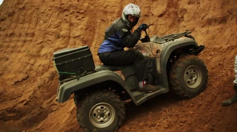ATV motorcycle CRASH Stock Footage 1009124