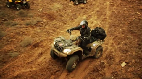 ATV motorcycle riding Stock Footage 1009181