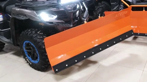 Atv plow system and atv headlights Stock Footage 173110432