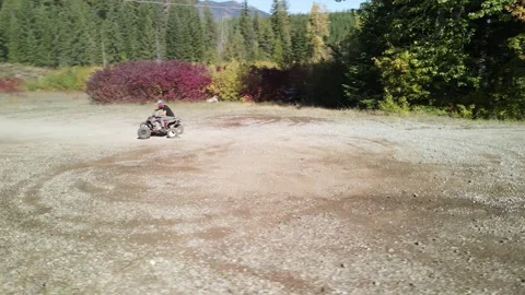 ATV Quad driving Video stock 252480509