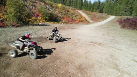 ATV Quad driving Stock Footage 252480516