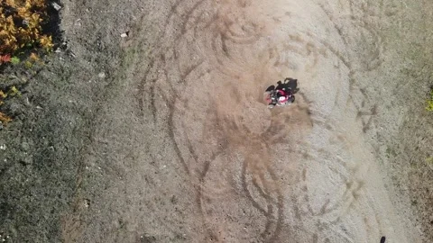 ATV Quad driving Stock Footage 252480575