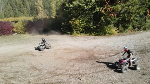 ATV Quad driving Video stock 252480642