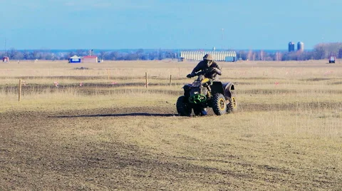 Atv racing. Mud track. Stock Footage 60263312