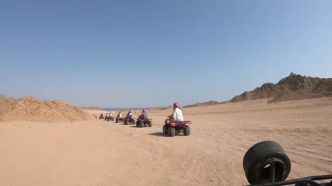 ATV riding in the desert Video stock 334777534
