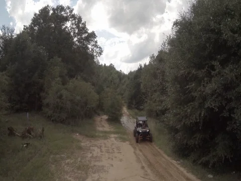 ATV on Rural Dirt Path 02 Stock Footage 77610403