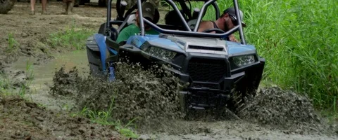 ATV Stuck in mud Stock Footage 78590341
