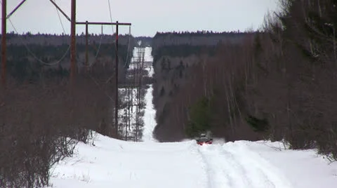 ATV on Tracks in the Snow 動画素材 23195467