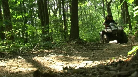 ATV Trail Riding c Stock Footage 530847