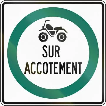 ATVs Drive On Shoulder in Canada Stock-Illustration