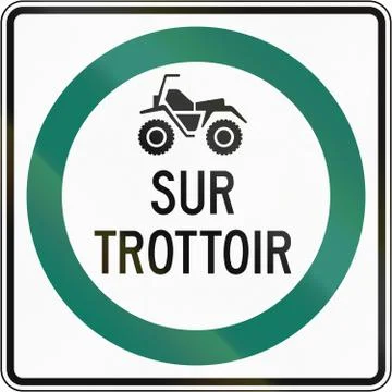 ATVs Drive On Sidewalk in Canada Stock Illustration