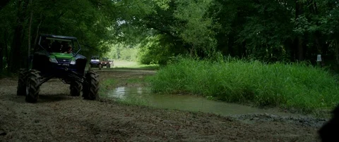 ATVS driving in slow motion Stock Footage 78402762
