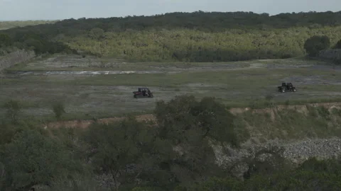 ATVs Racing on Plateau Stock Footage 323403735