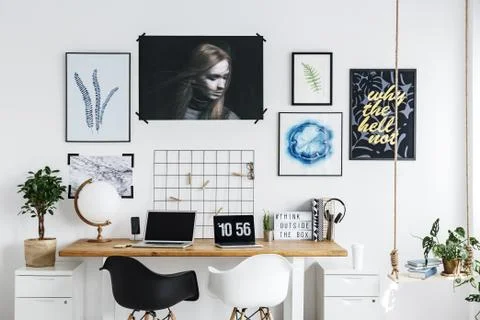 Atworks on the wall Stock Photos