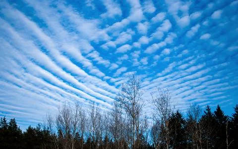 Atypical Cirrus Cloud Formation Stock Photos