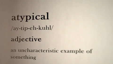 Atypical Definition Video stock 113930789